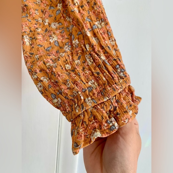 Carly Jean Los Angeles Emilie Blouse, Rust, Size S - Picture 3 of 7